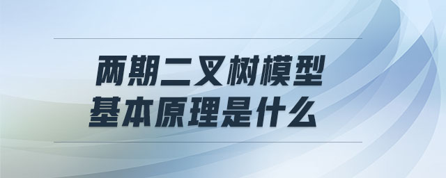 兩期二叉樹模型基本原理是什么