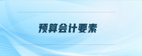 預(yù)算會計要素