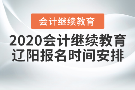 2020會計繼續(xù)教育遼陽報名時間安排