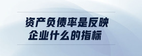 資產(chǎn)負(fù)債率是反映企業(yè)什么的指標(biāo)