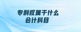 專利權(quán)屬于什么會計科目