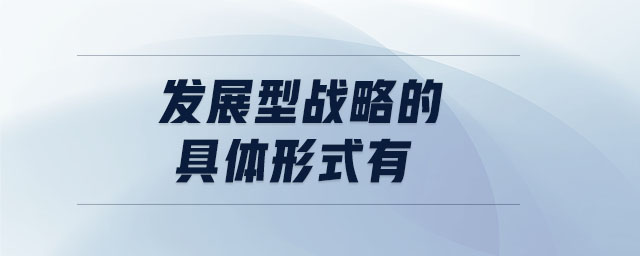 發(fā)展型戰(zhàn)略的具體形式有