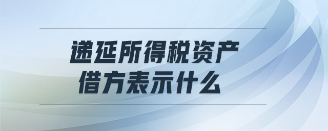 遞延所得稅資產借方表示什么
