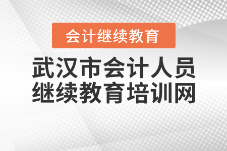 2020年武漢市會計人員繼續(xù)教育培訓(xùn)網(wǎng)