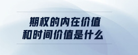 期權(quán)的內(nèi)在價值和時間價值是什么