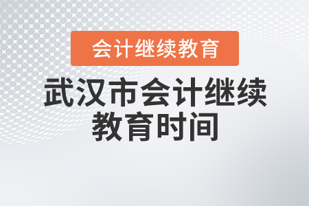 武漢會計繼續(xù)教育2020年時間