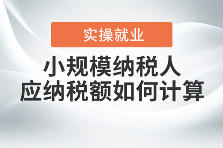小規(guī)模納稅人應納稅額如何計算？