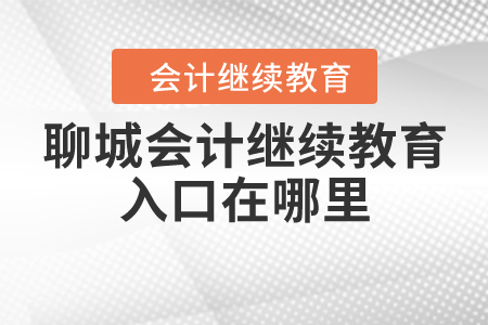 聊城會計繼續(xù)教育入口在哪里？