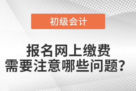 初級(jí)會(huì)計(jì)報(bào)名網(wǎng)上繳費(fèi)需要注意哪些問題？