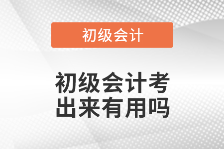 初級(jí)會(huì)計(jì)考出來有用嗎