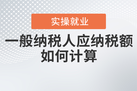 一般納稅人應(yīng)納稅額如何計算？