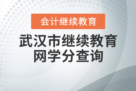武漢會(huì)計(jì)繼續(xù)教育學(xué)分查詢