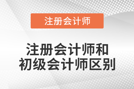 注冊會(huì)計(jì)師和初級會(huì)計(jì)師區(qū)別