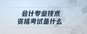 會(huì)計(jì)專(zhuān)業(yè)技術(shù)資格考試是什么