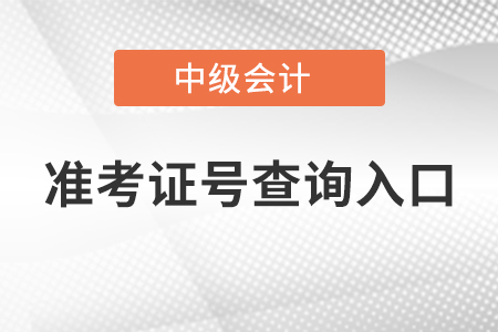 中級(jí)會(huì)計(jì)職稱準(zhǔn)考證號(hào)去哪查？