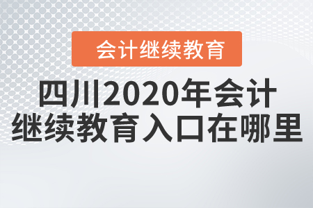 四川2020年會(huì)計(jì)繼續(xù)教育入口在哪里？