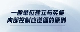 一般單位建立與實(shí)施內(nèi)部控制應(yīng)遵循的原則