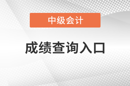 中級(jí)會(huì)計(jì)師成績查詢?nèi)肟诠倬W(wǎng)