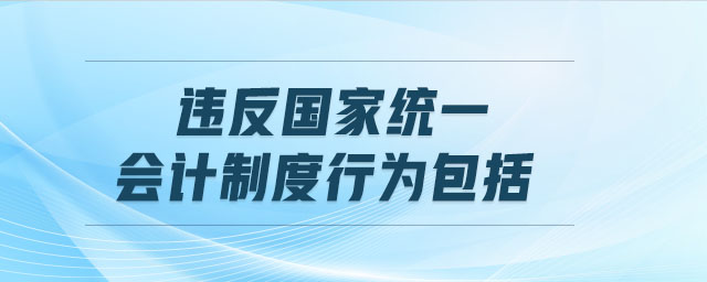 違反國(guó)家統(tǒng)一會(huì)計(jì)制度行為包括