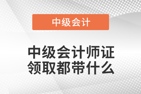 中級(jí)會(huì)計(jì)師證領(lǐng)取都帶什么