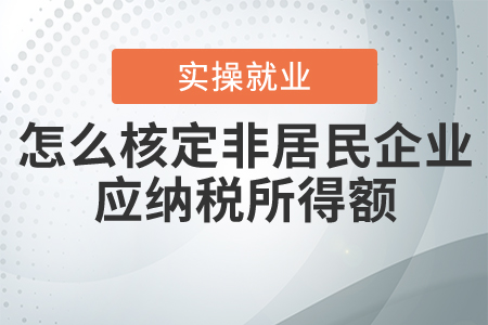 怎么核定非居民企業(yè)應(yīng)納稅所得額？