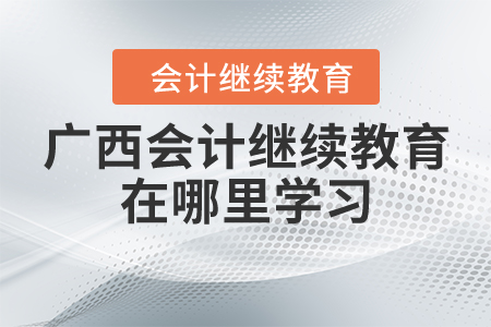 廣西會(huì)計(jì)繼續(xù)教育在哪里學(xué)習(xí)？