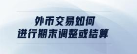 貨幣性項目如何進行期末調(diào)整或結(jié)算