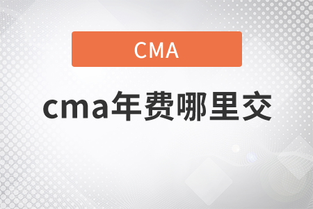 cma年費(fèi)哪里交