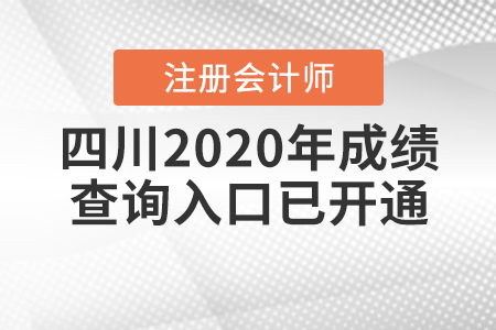 2020年四川注冊(cè)會(huì)計(jì)師成績(jī)查詢?nèi)肟陂_(kāi)通了！