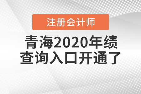 青海2020年注冊(cè)會(huì)計(jì)師成績(jī)查詢?nèi)肟陂_通了！