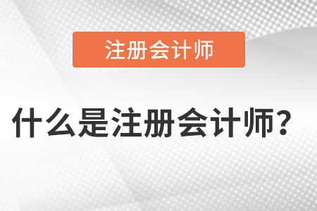 什么是注冊(cè)會(huì)計(jì)師？