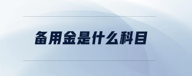備用金是什么科目
