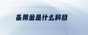 備用金是什么科目