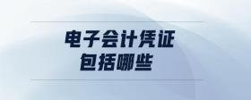電子會計憑證包括哪些