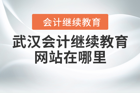 武漢會計繼續(xù)教育網(wǎng)站在哪里？
