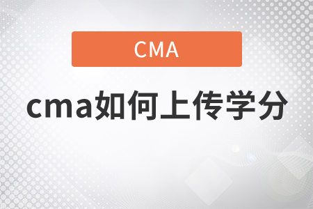 cma如何上傳學(xué)分