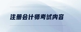 注冊(cè)會(huì)計(jì)師考試內(nèi)容