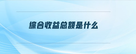 綜合收益總額是什么