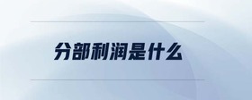分部利潤是什么