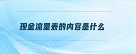 現(xiàn)金流量表的內(nèi)容是什么