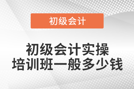 初級(jí)會(huì)計(jì)實(shí)操培訓(xùn)班一般多少錢