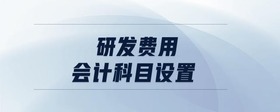 研發(fā)費(fèi)用會計(jì)科目設(shè)置
