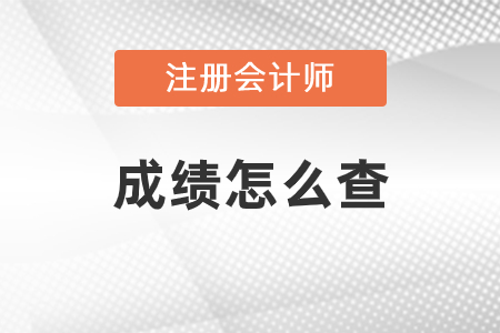 2020年注冊會計師成績出來了，該怎么查？