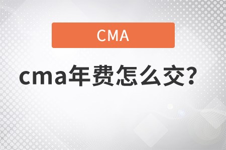 cma年費怎么交？