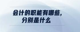 會(huì)計(jì)的職能有哪些,分別是什么