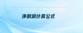 凈利潤(rùn)計(jì)算公式