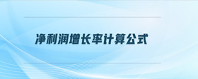 凈利潤(rùn)增長(zhǎng)率計(jì)算公式