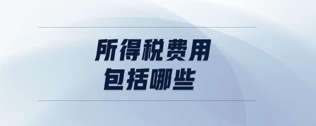 所得稅費用包括哪些