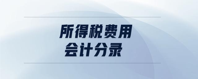 所得稅費(fèi)用會(huì)計(jì)分錄