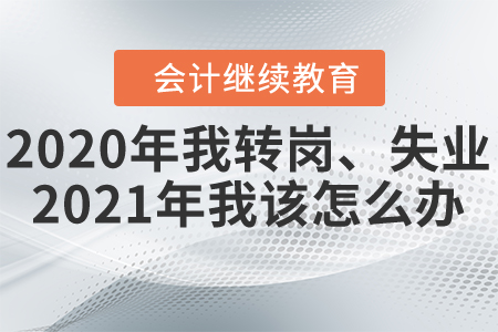 2020年我轉(zhuǎn)崗、失業(yè)，2021年我該怎么辦？